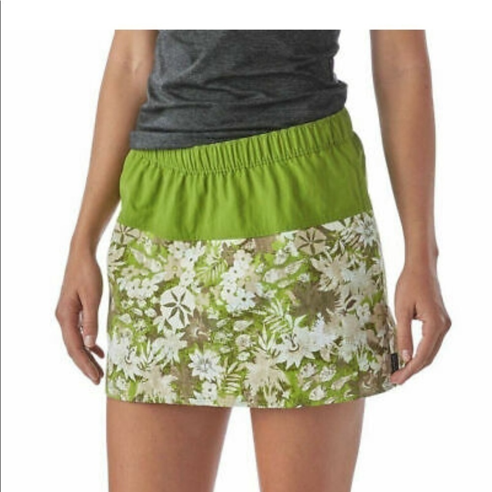 Patagonia Baggies Neo Tropics Skirt - Supply Green- Women’s Size XS NWOT